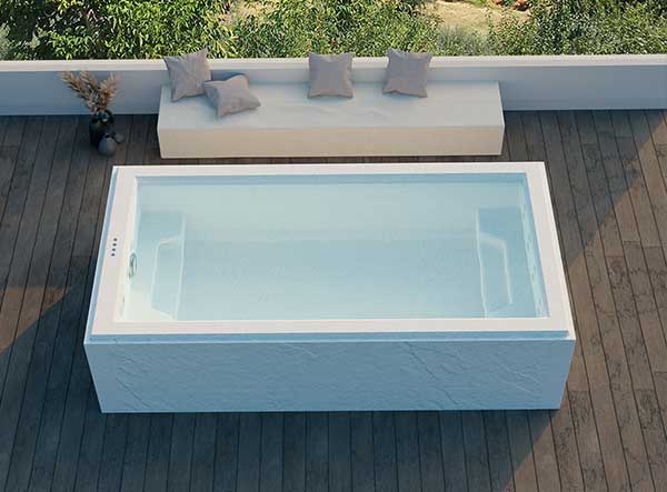 Minipiscina da esterno con idromassaggio